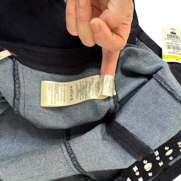 Free People Embellished Denim Corset Tank Top NWT | Studded Jean Bustier | SZ:S - Picture 8 of 10